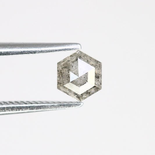 0.41 CT Salt and Pepper Hexagon Cut - Natural Loose Hexagon Shape -Unique Diamond for Ring - Special Gift for Her - Wholesaler of Diamond