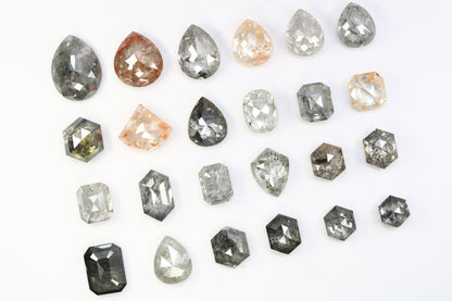 Natural Loose Salt and Pepper Diamonds | Mixed Shape Earth-Mined Gems | Unique Diamonds by RocksDiamonds