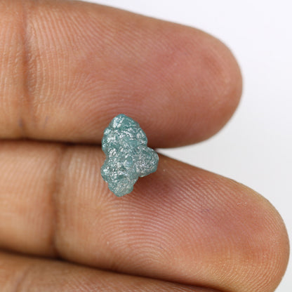 3.24 CT blue raw rough diamond natural uncut diamond loose diamonds for her antique wedding ring gifts for mom salt and pepper