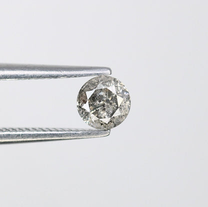 0.35 ct Salt and pepper round brilliant cut diamondFor Gold Ring Diamonds