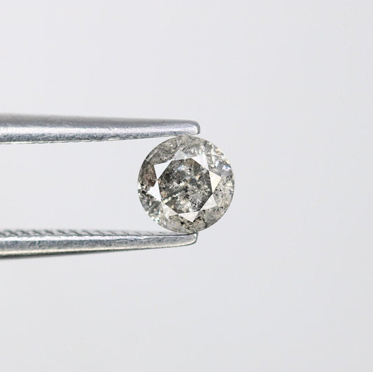 0.35 ct Salt and pepper round brilliant cut diamondFor Gold Ring Diamonds