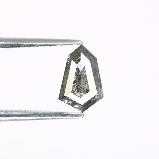 0.59 CT Salt and Pepper Unique Loose Diamond, Shield Cut for Handmade Necklace Pendant, Fancy Diamond Engagement Gold Ring For Women