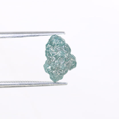 3.24 CT blue raw rough diamond natural uncut diamond loose diamonds for her antique wedding ring gifts for mom salt and pepper