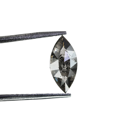 0.77 CT Marquise Shape Salt And Pepper Diamond | Natural Loose Black/Grey Diamonds For Weeding & Earring | For pendant | For Bracelet