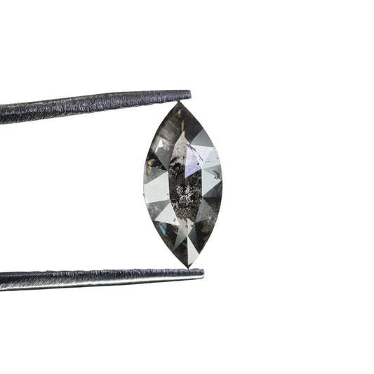 0.77 CT Marquise Shape Salt And Pepper Diamond | Natural Loose Black/Grey Diamonds For Weeding & Earring | For pendant | For Bracelet