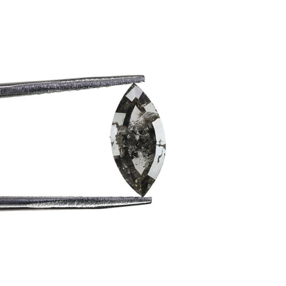 0.77 CT Marquise Shape Salt And Pepper Diamond | Natural Loose Black/Grey Diamonds For Weeding & Earring | For pendant | For Bracelet