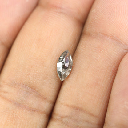 0.77 CT Marquise Shape Salt And Pepper Diamond | Natural Loose Black/Grey Diamonds For Weeding & Earring | For pendant | For Bracelet