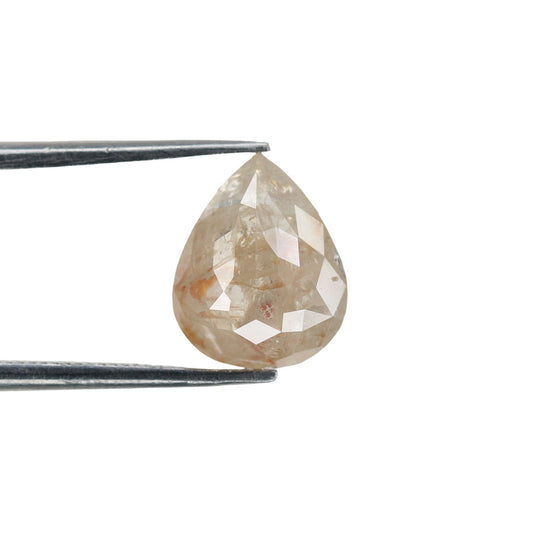 2.05 CT Antique Peach Pear Shape Loose Galaxy Diamond | Statement Jewelry Gem | Custom Ring | Perfect Peach Diamond Gift for Her