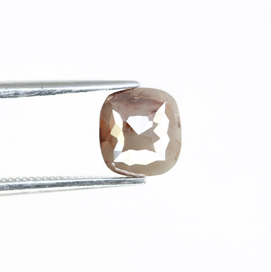1.51 Carat Cushion Cut Grey Rustic Diamond Ring - Unique Raw Diamond for Engagement & Wedding Rings, Custom Gold Jewelry Gift