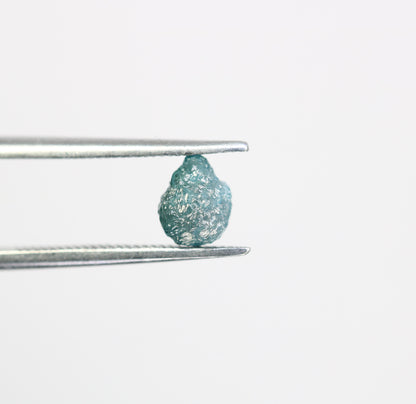 0.97 CT blue raw rough diamond natural uncut diamond loose diamonds for her antique wedding ring gifts for mom salt and pepper