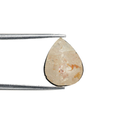 2.05 CT Antique Peach Pear Shape Loose Galaxy Diamond | Statement Jewelry Gem | Custom Ring | Perfect Peach Diamond Gift for Her