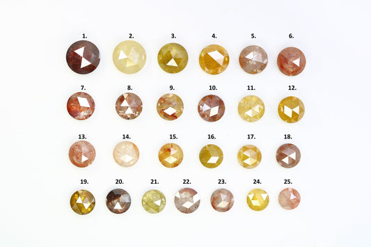 Natural Salt and Pepper Diamonds | Round Cut Mixed Shape Loose Earth-Mined Gems for Earring Pairs & Wedding Rings