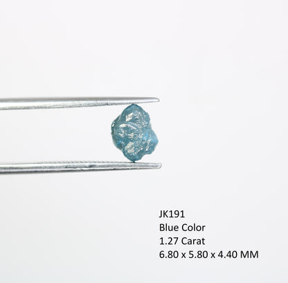 1.27 CT blue raw rough diamond natural uncut diamond loose diamonds for her antique wedding ring gifts for mom salt and pepper