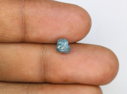 1.27 CT blue raw rough diamond natural uncut diamond loose diamonds for her antique wedding ring gifts for mom salt and pepper