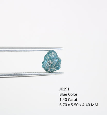 1.40 CT blue raw rough diamond natural uncut diamond loose diamonds for her antique wedding ring gifts for mom salt and pepper