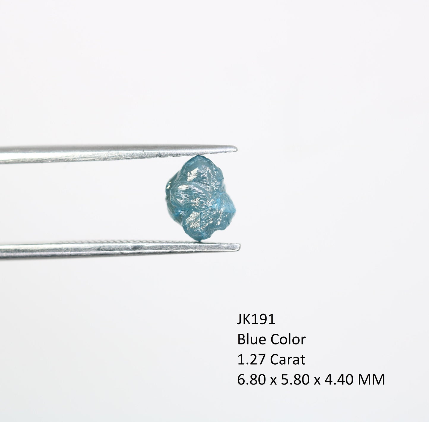 1.27 CT blue raw rough diamond natural uncut diamond loose diamonds for her antique wedding ring gifts for mom salt and pepper