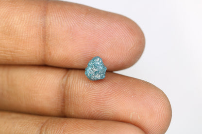 1.40 CT blue raw rough diamond natural uncut diamond loose diamonds for her antique wedding ring gifts for mom salt and pepper