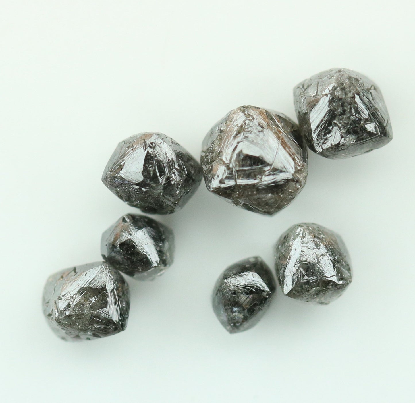 3.28 CT black raw rough diamond natural uncut diamond loose diamonds for her antique wedding ring gifts for mom salt and pepper