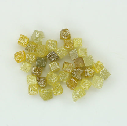 yellow cube raw rough diamond natural uncut diamond loose diamonds for her antique wedding ring gifts for mom salt and pepper