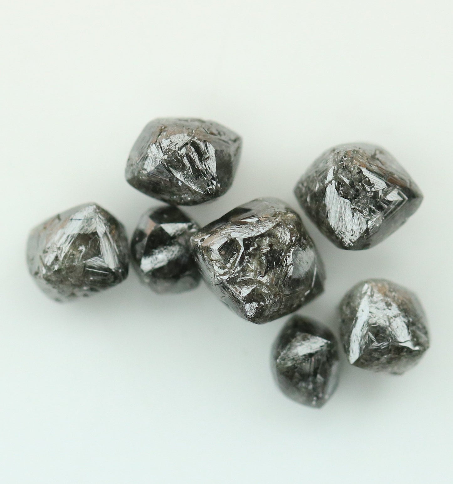 3.28 CT black raw rough diamond natural uncut diamond loose diamonds for her antique wedding ring gifts for mom salt and pepper