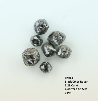 3.28 CT black raw rough diamond natural uncut diamond loose diamonds for her antique wedding ring gifts for mom salt and pepper