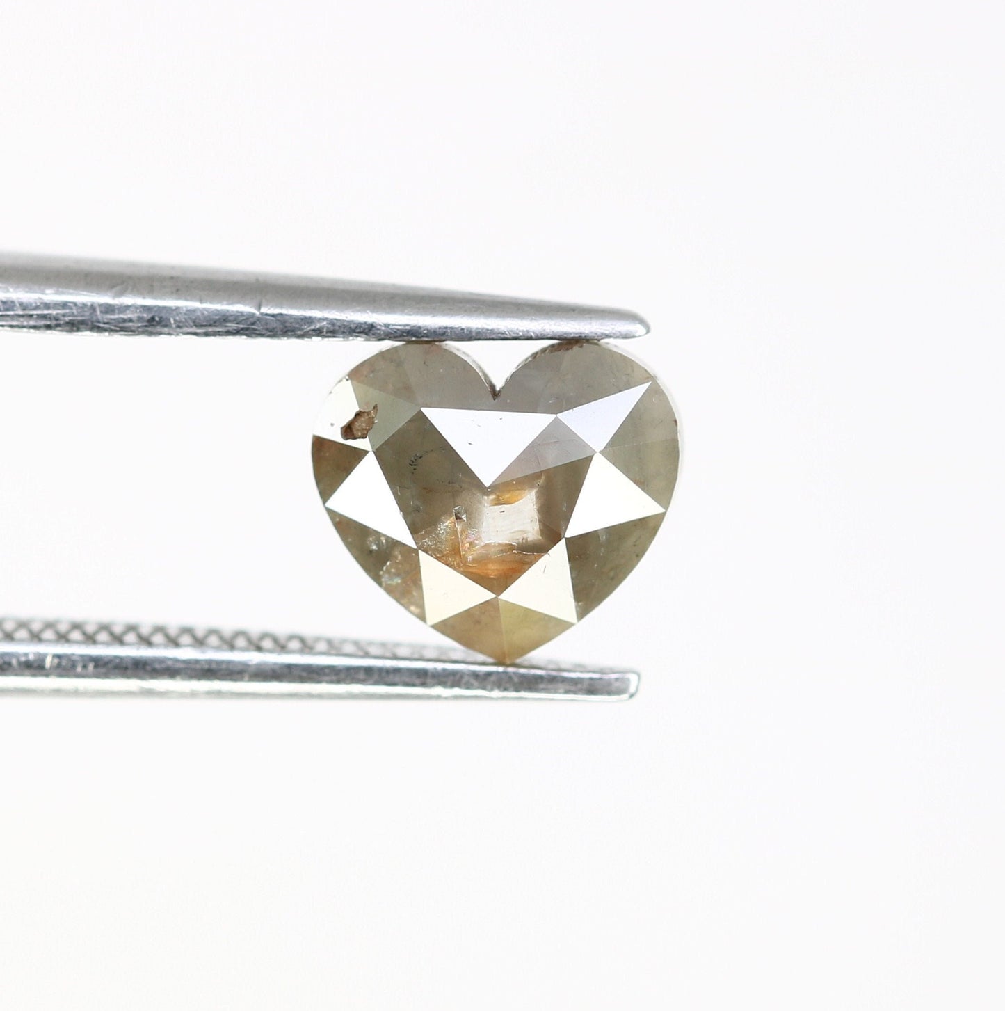 0.89 CT Heart Cut Salt and Pepper Real Diamond For Wedding/Engagement RingFor Gold Ring Diamonds
