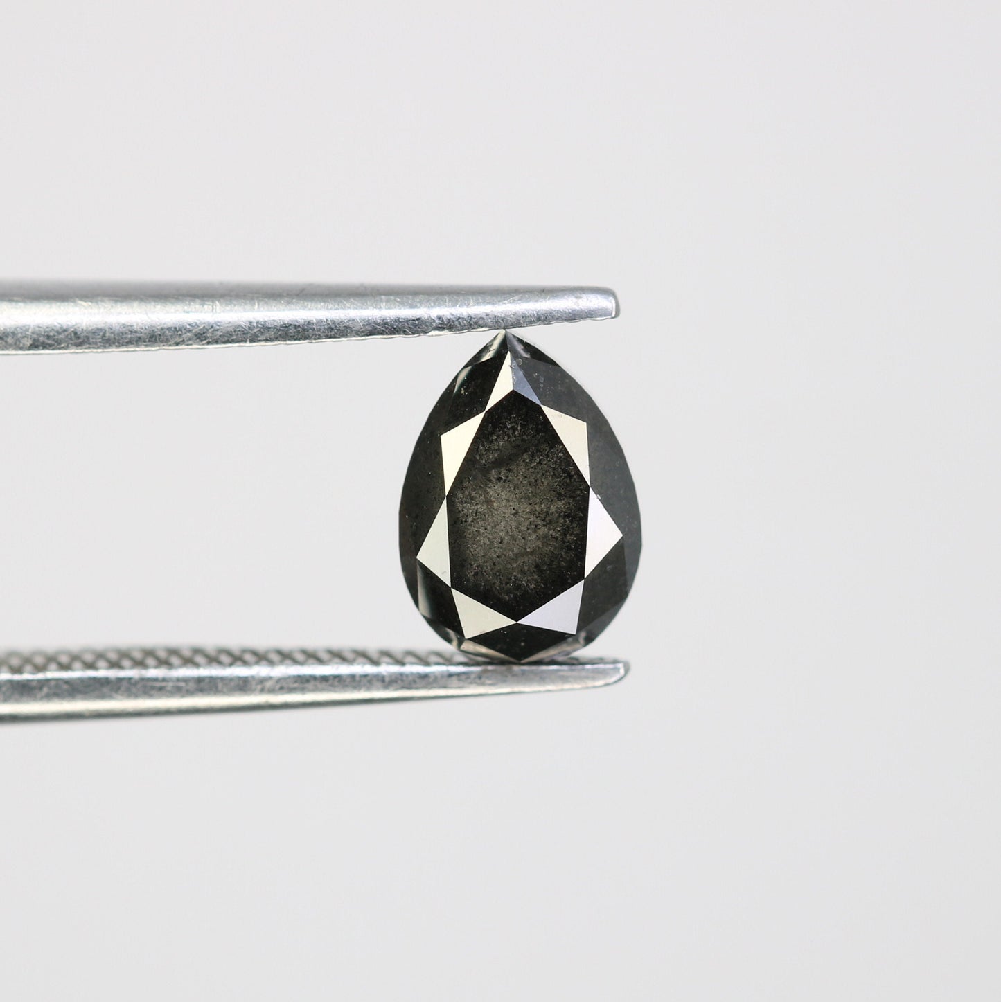 1.31 CT Pear Cut Salt and Pepper Diamond for Pendant - Gift for Women - Gift for Men - Birthday Gift - Wedding Gift - Christmas Gift