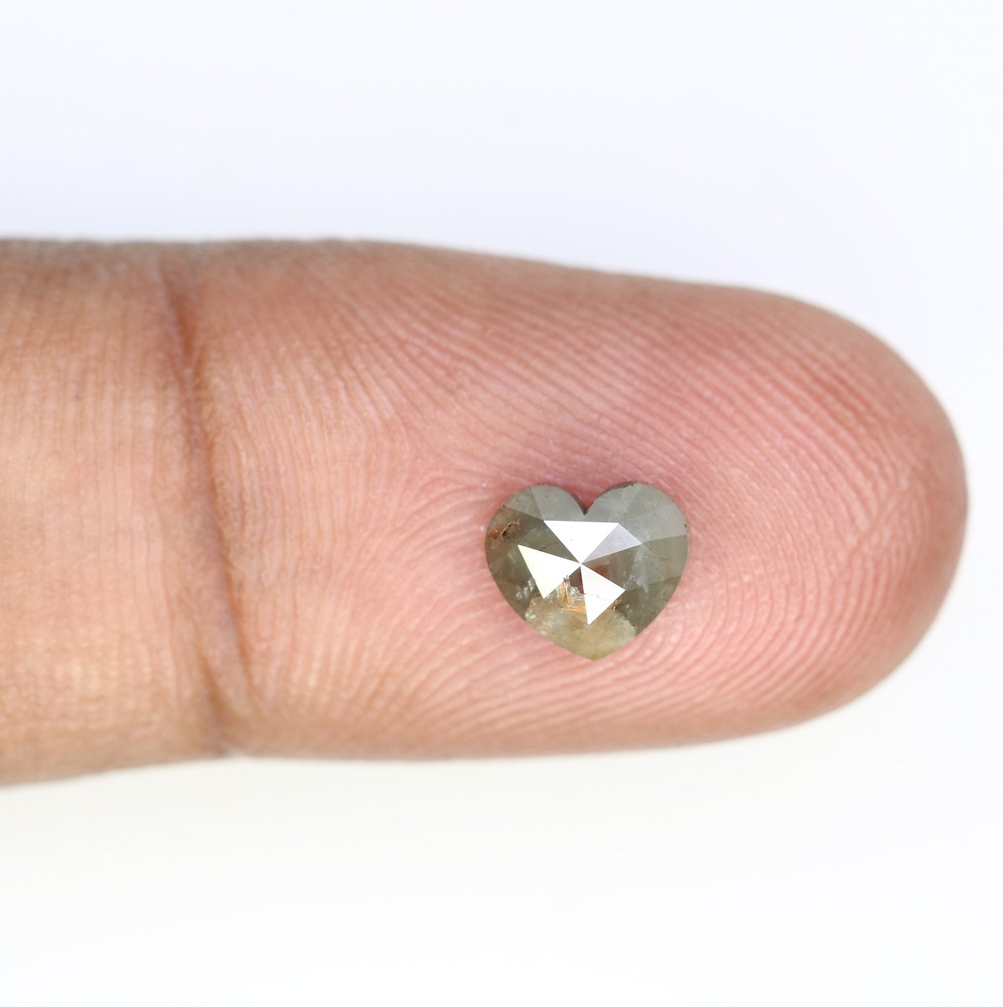 0.89 CT Heart Cut Salt and Pepper Real Diamond For Wedding/Engagement RingFor Gold Ring Diamonds