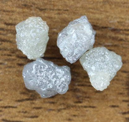 3.47 CT raw rough diamond natural uncut diamond loose diamonds for her antique wedding ring gifts for mom salt and pepper