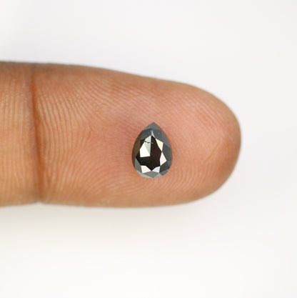 1.31 CT Pear Cut Salt and Pepper Diamond for Pendant - Gift for Women - Gift for Men - Birthday Gift - Wedding Gift - Christmas Gift
