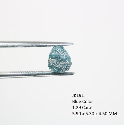1.29 CT blue raw rough diamond natural uncut diamond loose diamonds for her antique wedding ring gifts for mom salt and pepper