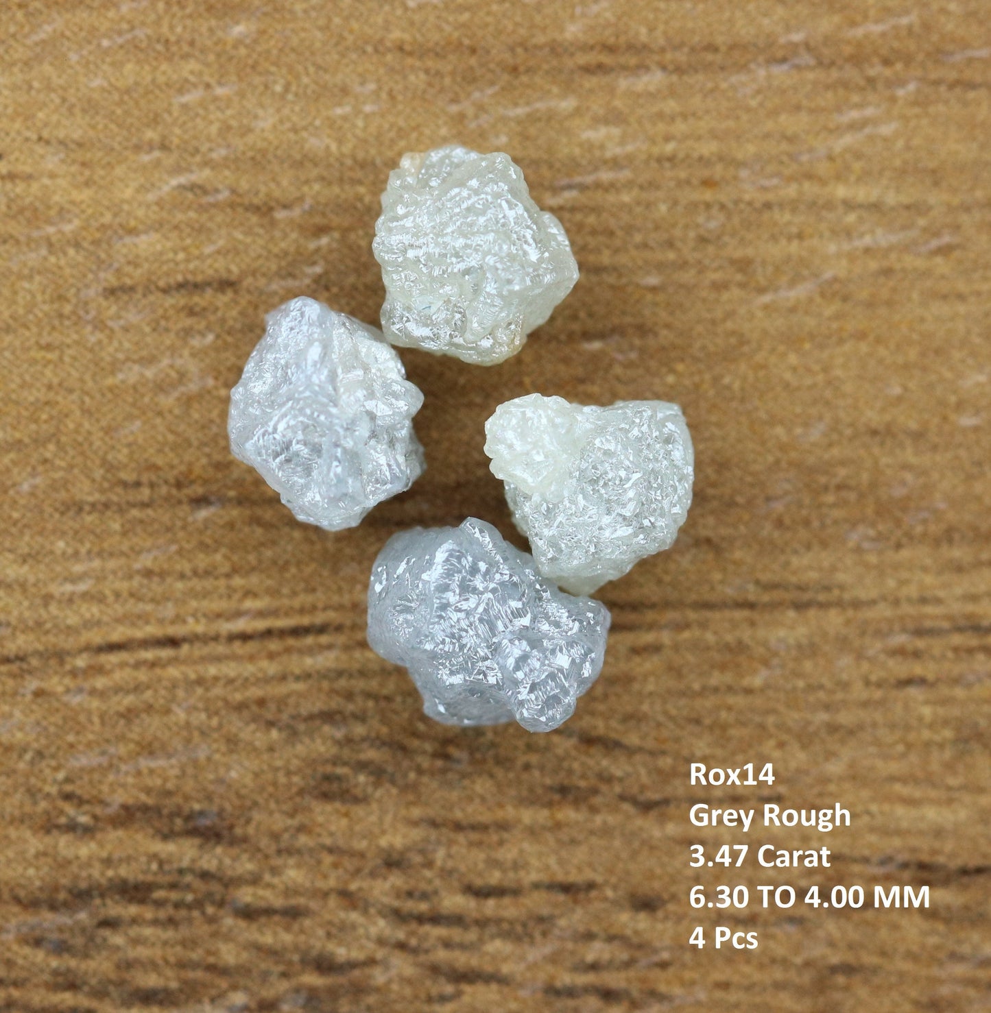 3.47 CT raw rough diamond natural uncut diamond loose diamonds for her antique wedding ring gifts for mom salt and pepper