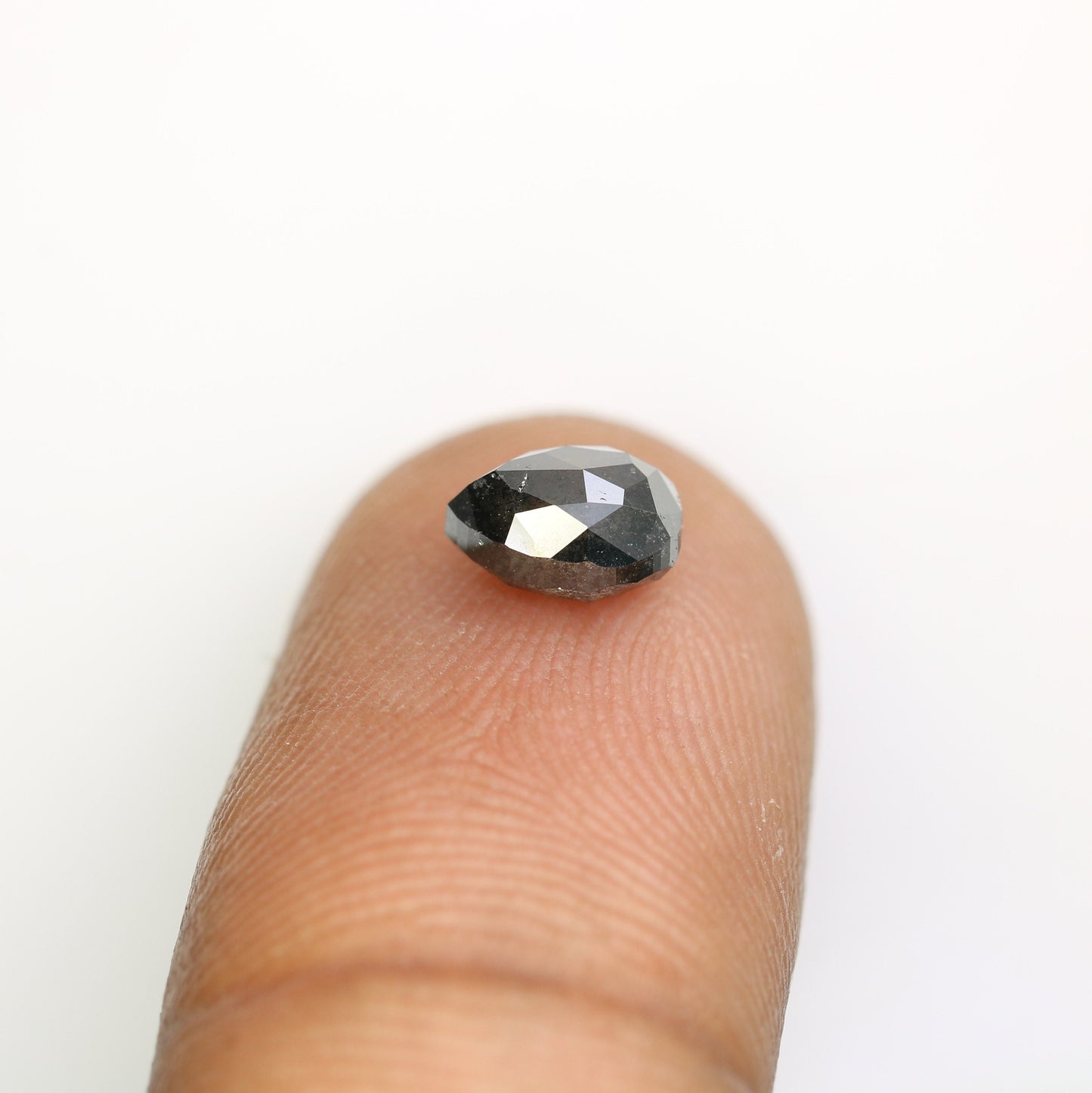 1.31 CT Pear Cut Salt and Pepper Diamond for Pendant - Gift for Women - Gift for Men - Birthday Gift - Wedding Gift - Christmas Gift