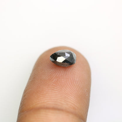 1.31 CT Pear Cut Salt and Pepper Diamond for Pendant - Gift for Women - Gift for Men - Birthday Gift - Wedding Gift - Christmas Gift