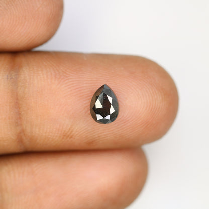 1.31 CT Pear Cut Salt and Pepper Diamond for Pendant - Gift for Women - Gift for Men - Birthday Gift - Wedding Gift - Christmas Gift