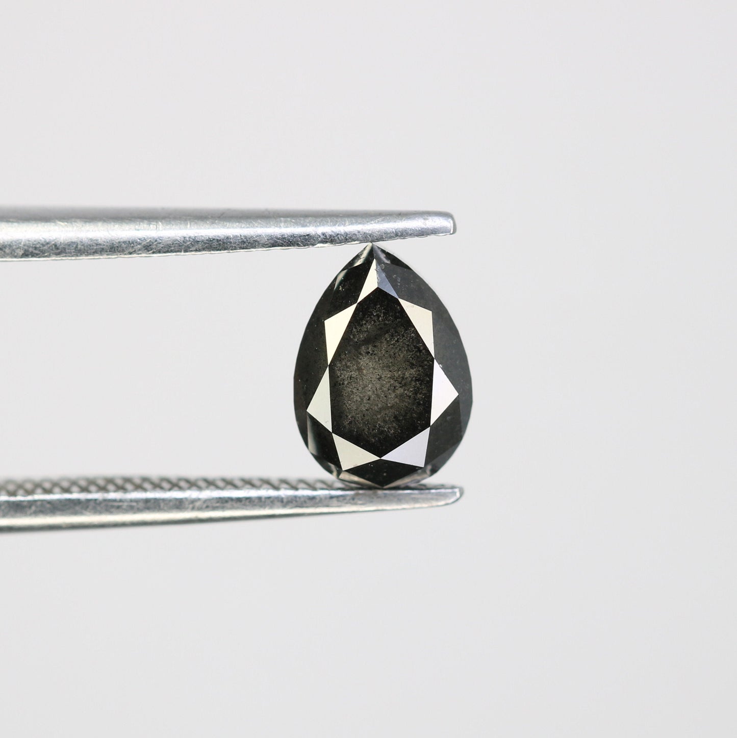 1.31 CT Pear Cut Salt and Pepper Diamond for Pendant - Gift for Women - Gift for Men - Birthday Gift - Wedding Gift - Christmas Gift