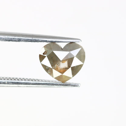0.89 CT Heart Cut Salt and Pepper Real Diamond For Wedding/Engagement RingFor Gold Ring Diamonds