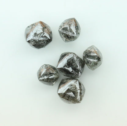 2.61 CT black raw rough diamond natural uncut diamond loose diamonds for her antique wedding ring gifts for mom salt and pepper