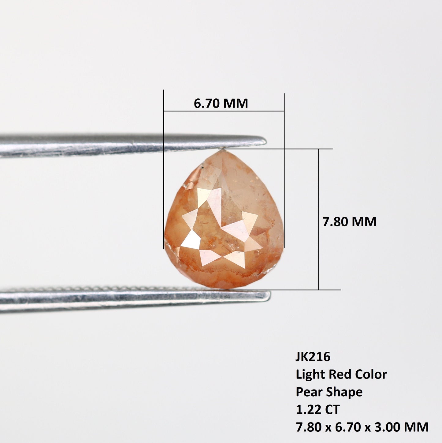 1.22 CT Pear Cut Peach Natural Loose Diamond | Engagement Ring | Proposal Gift | Birthday, Anniversary, or Retirement Gift