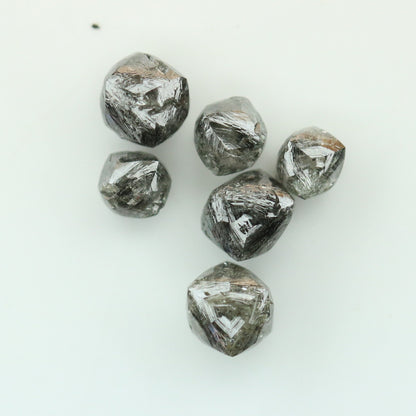 2.61 CT black raw rough diamond natural uncut diamond loose diamonds for her antique wedding ring gifts for mom salt and pepper