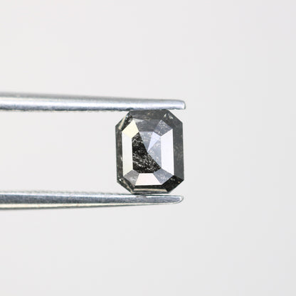 0.88 CT Emerald Cut Loose Diamond - Salt and Pepper Emerald Shape Diamond - Emerald For Wedding Ring - LABORDAY Offer - Customize Jewelry