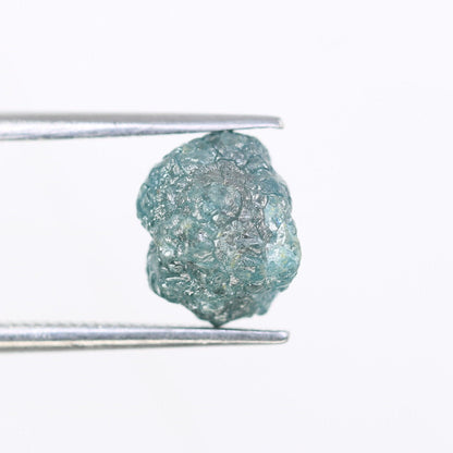 3.08 CT blue raw rough diamond natural uncut diamond loose diamonds for her antique wedding ring gifts for mom salt and pepper