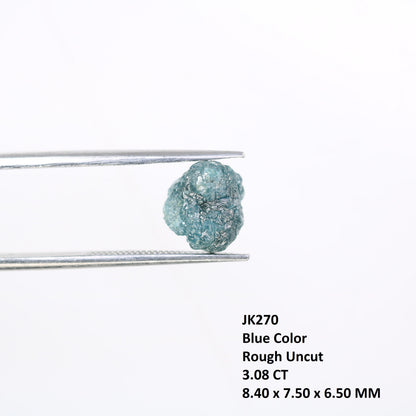 3.08 CT blue raw rough diamond natural uncut diamond loose diamonds for her antique wedding ring gifts for mom salt and pepper