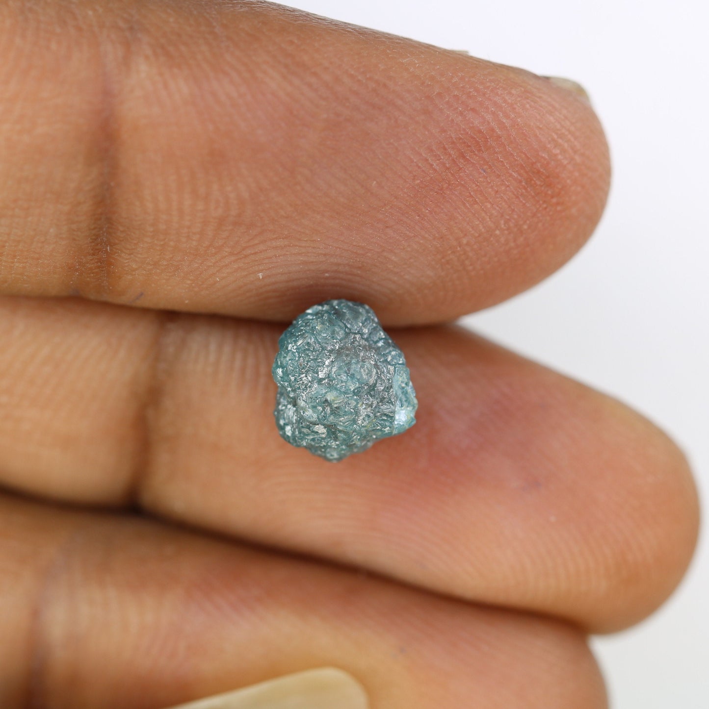 3.08 CT blue raw rough diamond natural uncut diamond loose diamonds for her antique wedding ring gifts for mom salt and pepper