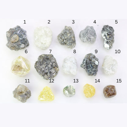 Natural Raw Diamond Gemstones | Rough Diamond Lot for Jewelry Making | Loose Rough Diamonds for Gold Rings
