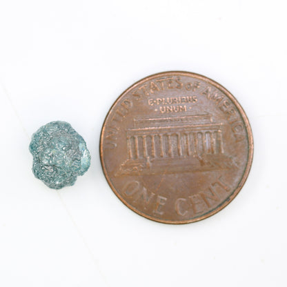 3.08 CT blue raw rough diamond natural uncut diamond loose diamonds for her antique wedding ring gifts for mom salt and pepper