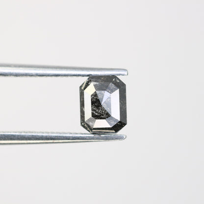 0.88 CT Emerald Cut Loose Diamond - Salt and Pepper Emerald Shape Diamond - Emerald For Wedding Ring - LABORDAY Offer - Customize Jewelry
