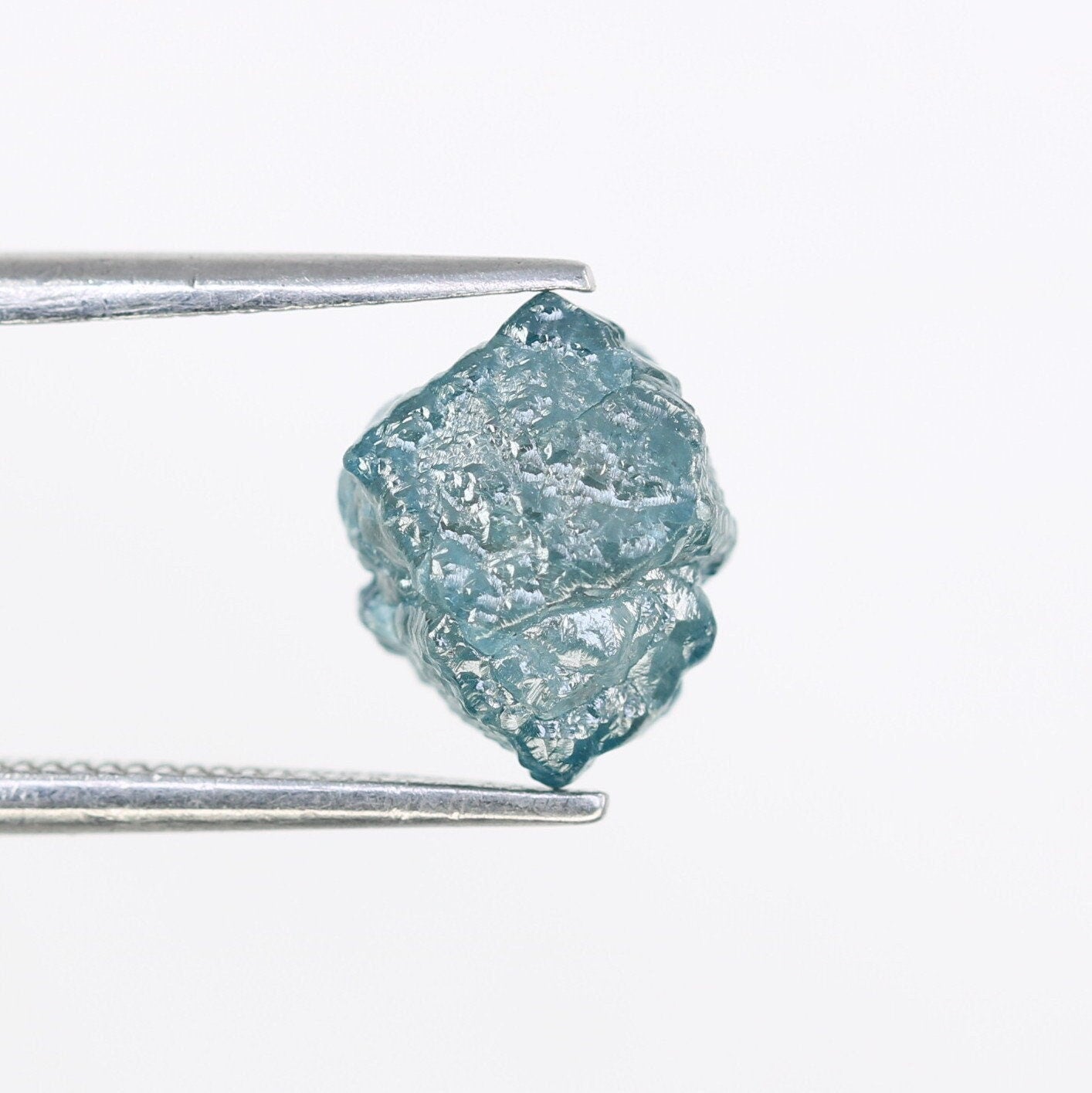 3.09 CT blue raw rough diamond natural uncut diamond loose diamonds for her antique wedding ring gifts for mom salt and pepper