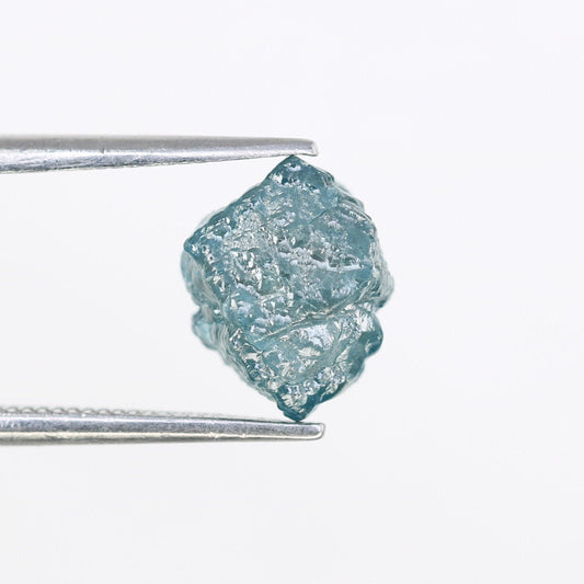 3.09 CT blue raw rough diamond natural uncut diamond loose diamonds for her antique wedding ring gifts for mom salt and pepper