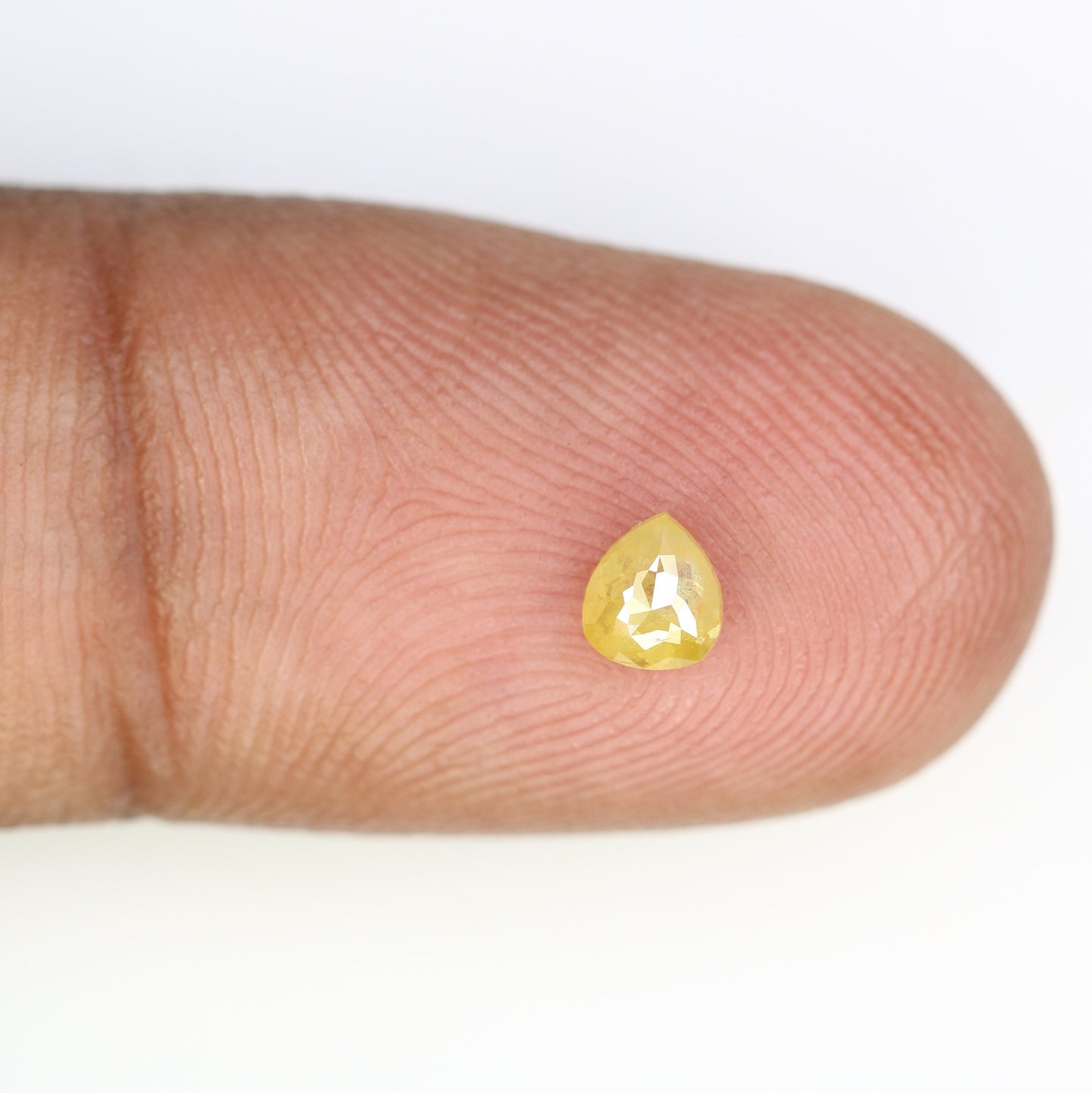 0.26 CT Natural Loose Pear Shape Diamond Yellow Color Pear Cut Diamond Pear Cut Rose Cut Diamond For Gift for Women, Diamond Pendent, Ring